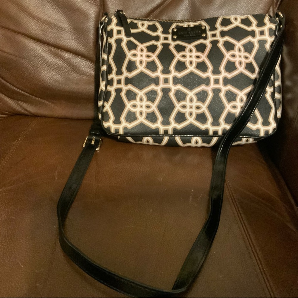 Kate Spade Black and Cream Crossbody Bag